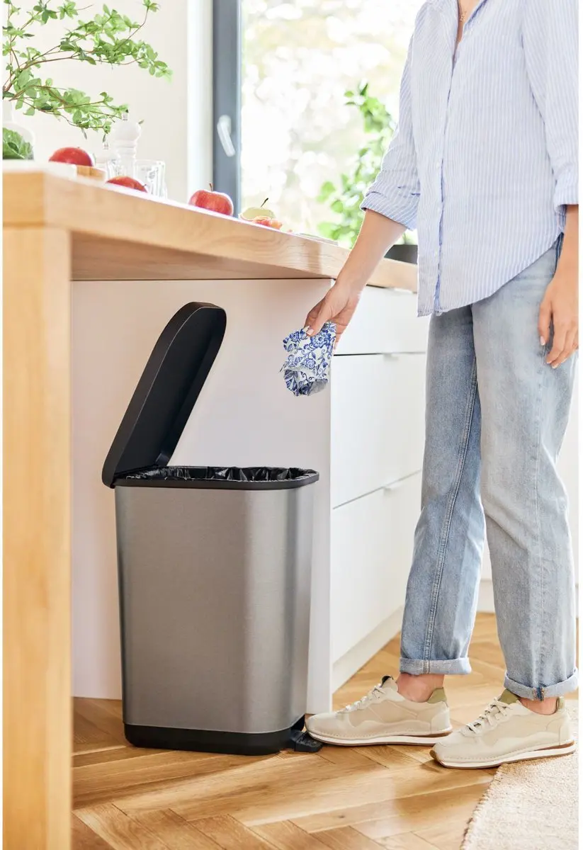 Rotho Pedaalemmer 35L - Zilver Metallic