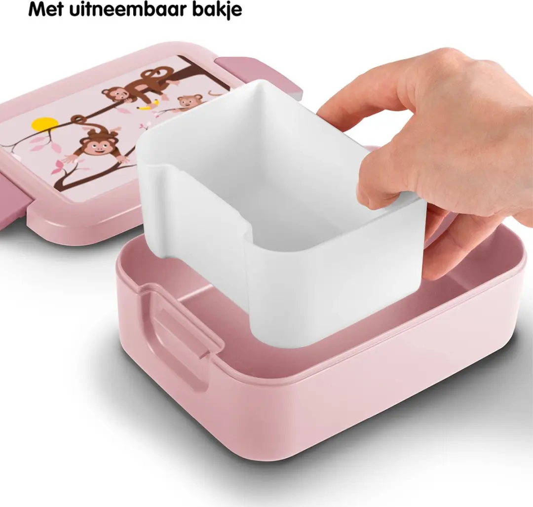 Sunware Sigma Home Broodtrommel Aap Roze 1L