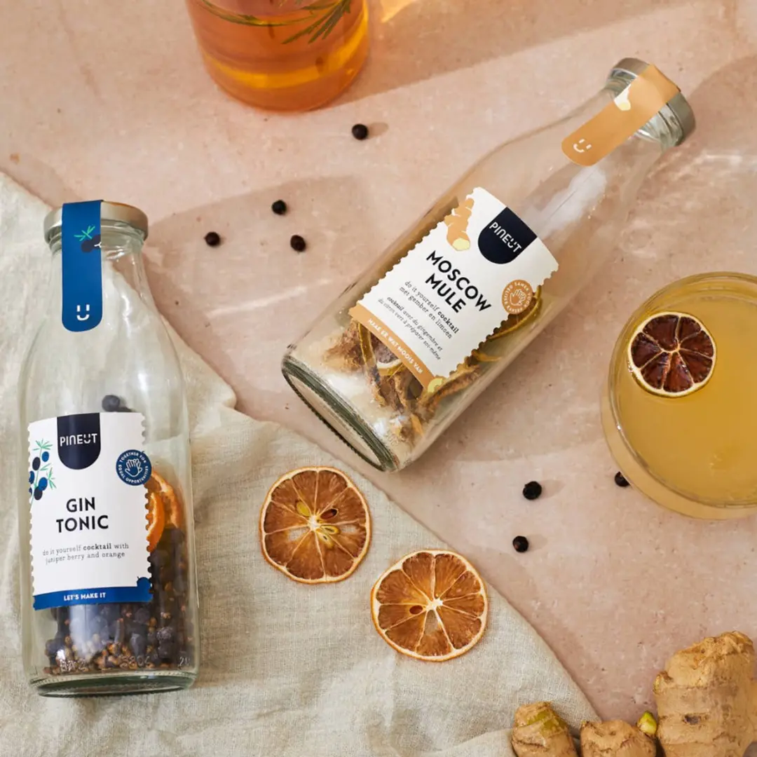 Pineut Cocktailset DIY Gin Tonic & Moscow Mule - 2 Stuks - Transparant - afbeelding 6 van 6