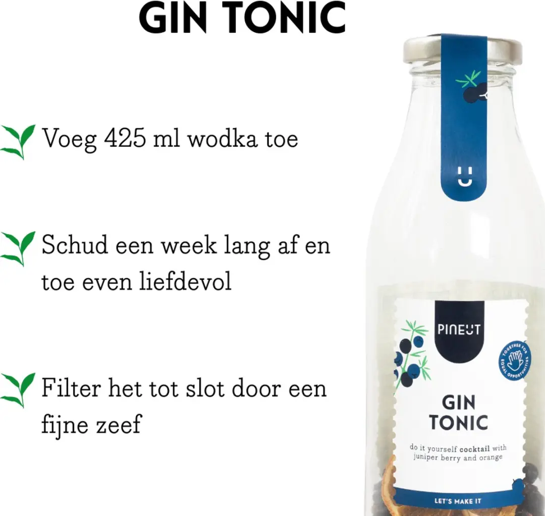 Pineut Cocktailset DIY Gin Tonic & Moscow Mule - 2 Stuks - Transparant