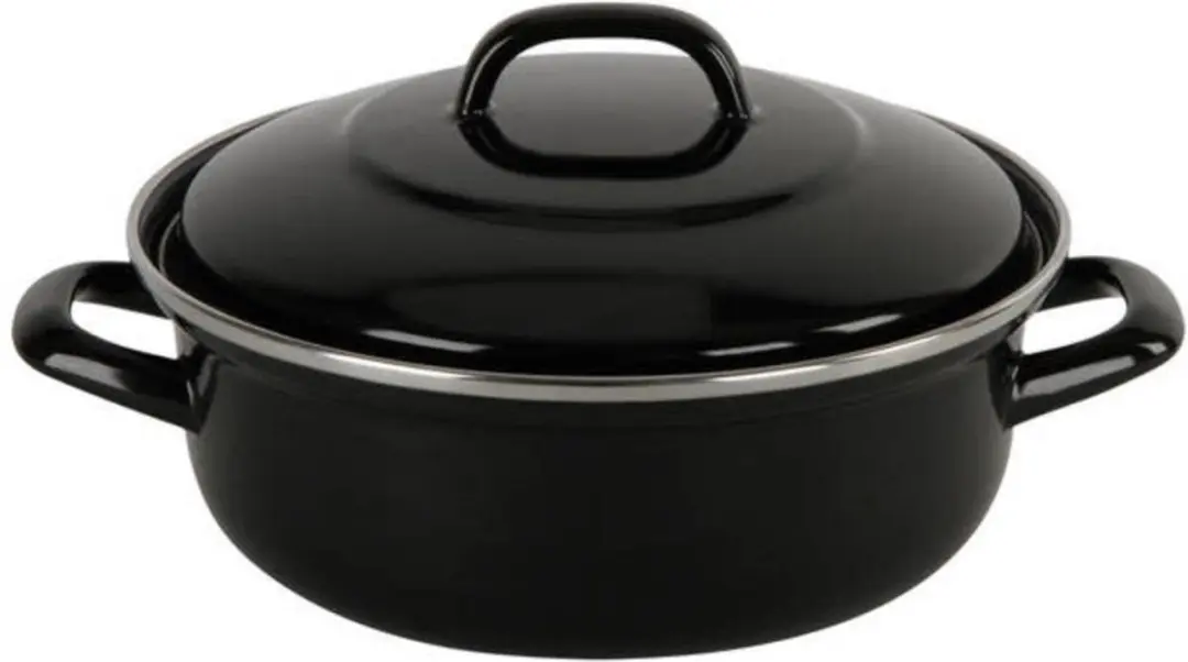 BK Fortalit Emaille Braadpan 26cm - 3L - Zwart/Blauw