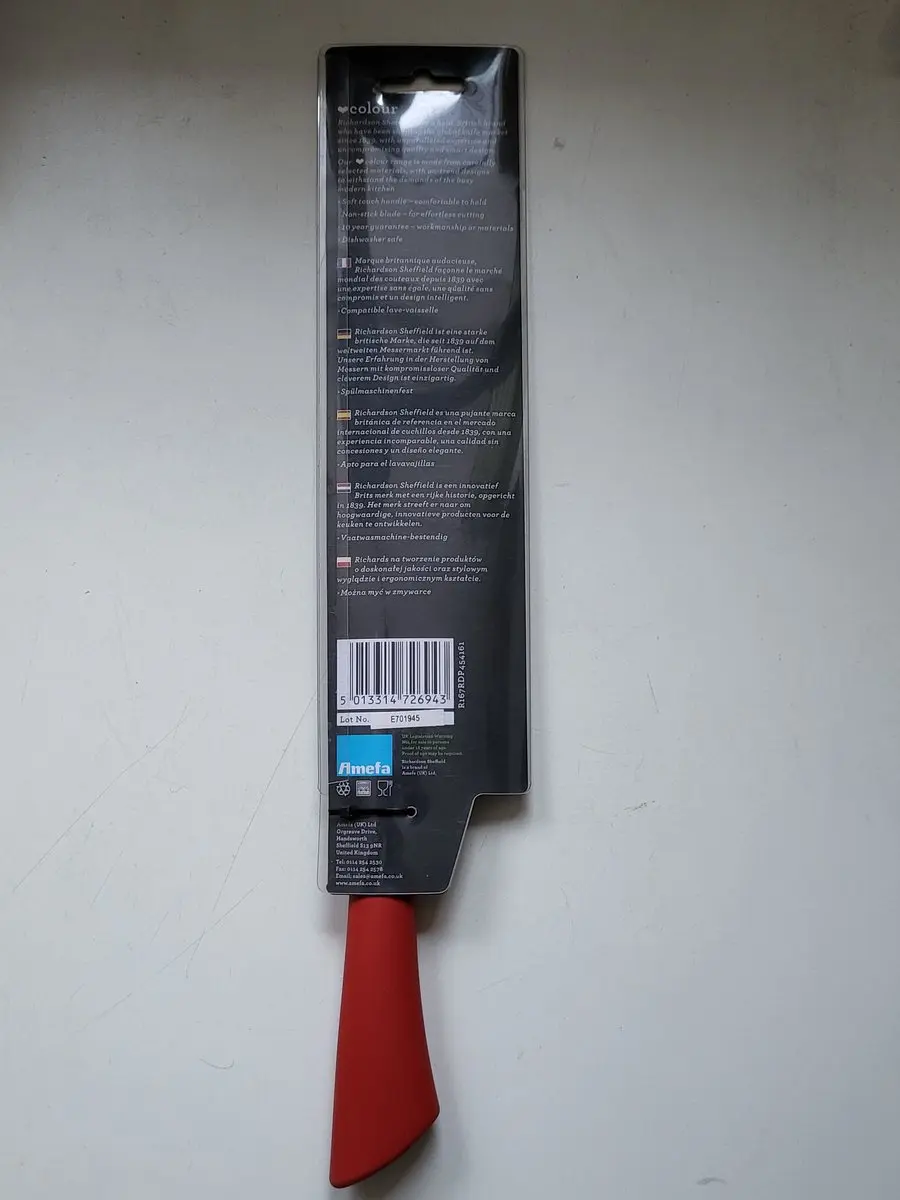 Richardson Sheffield Santokumes 17,5cm - Rood