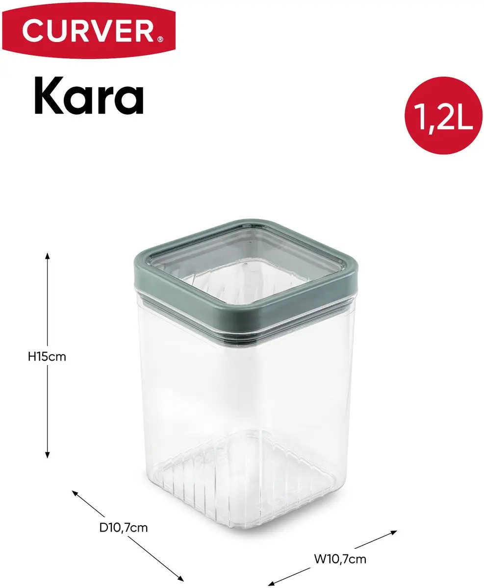 Curver Kara Voorraadbus 1,2L - Blauwgroen