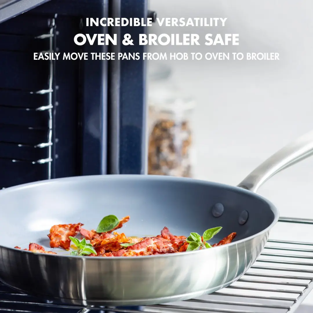 GreenPan Treviso Koekenpan 30cm - Inductie - Ovenbestendig 220°C - Zilver