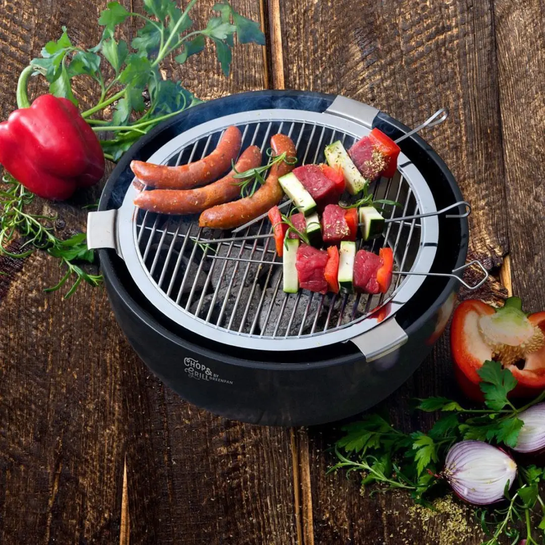 GreenPan Chop & Grill Tafelbarbecue 28cm - 4 Hamburgers - afbeelding 6 van 6