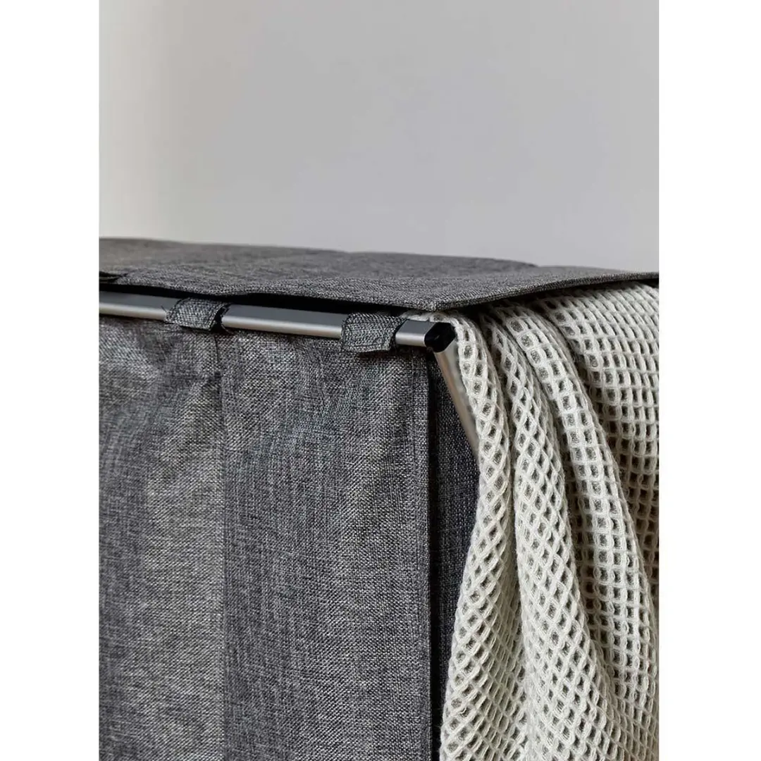 Wenko Trio Wasmand 118L - Grijs - 3 Vakken