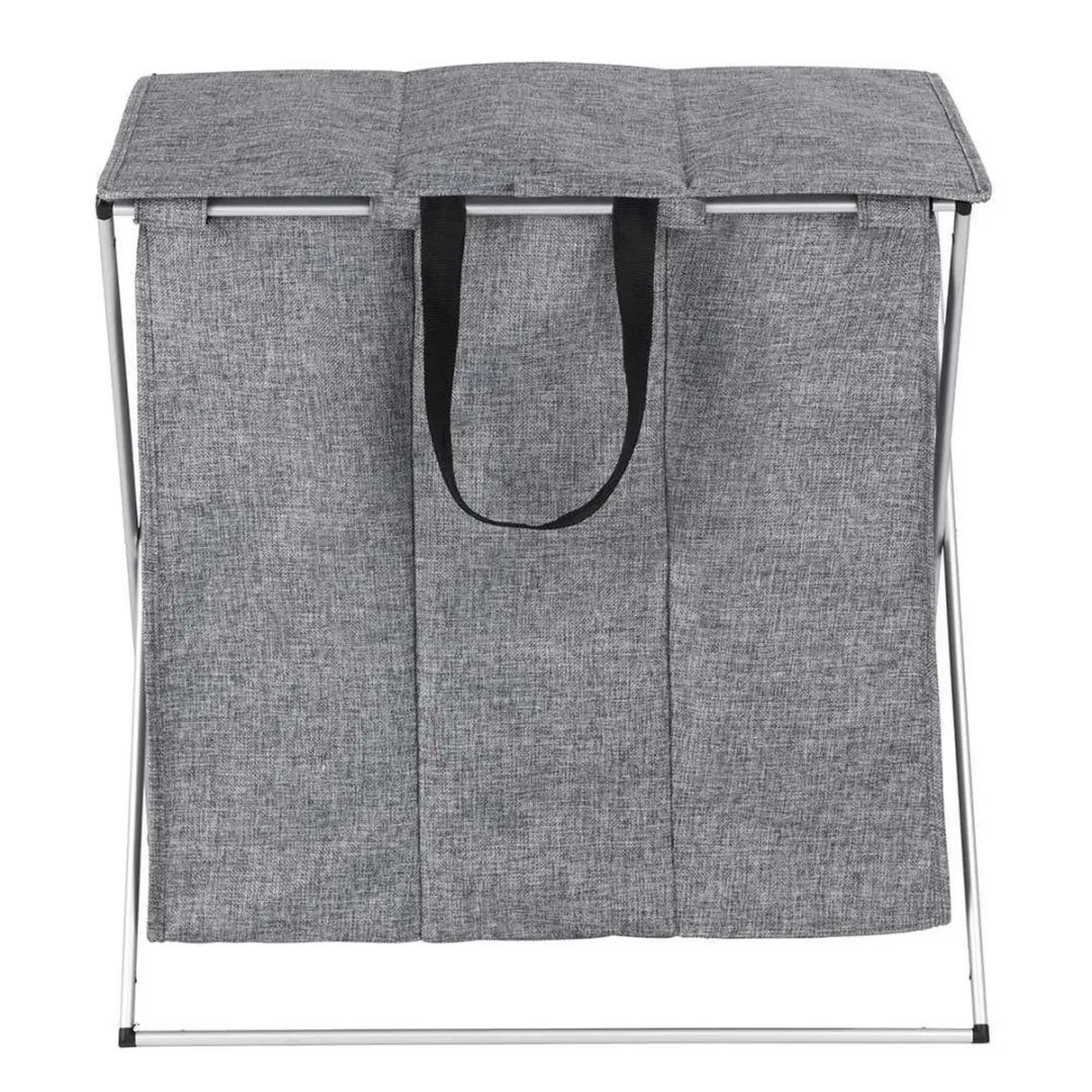 Wenko Trio Wasmand 118L - Grijs - 3 Vakken