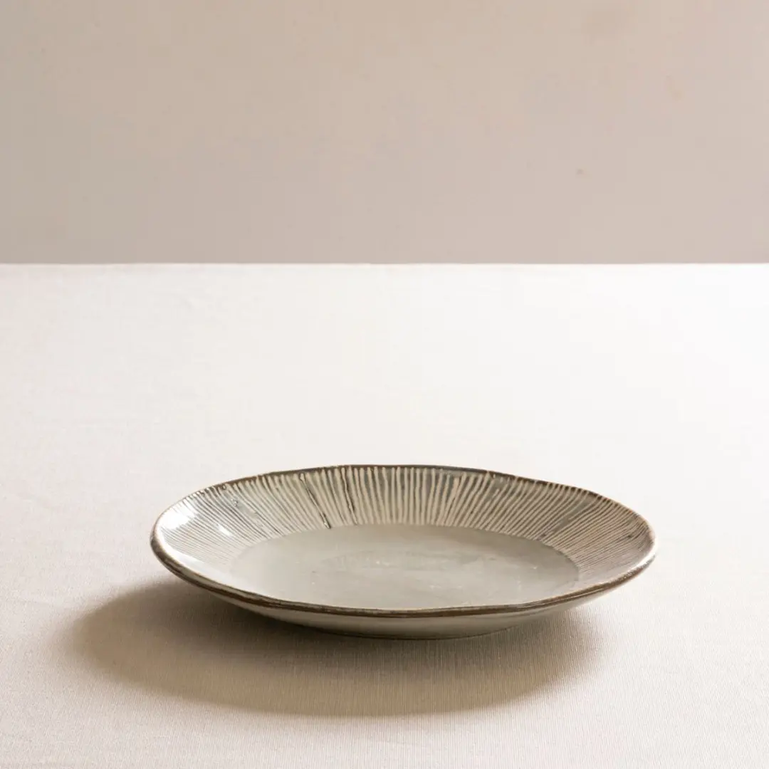 Dutch Rose Organic Borden Ø21,5cm - Creme - Stoneware
