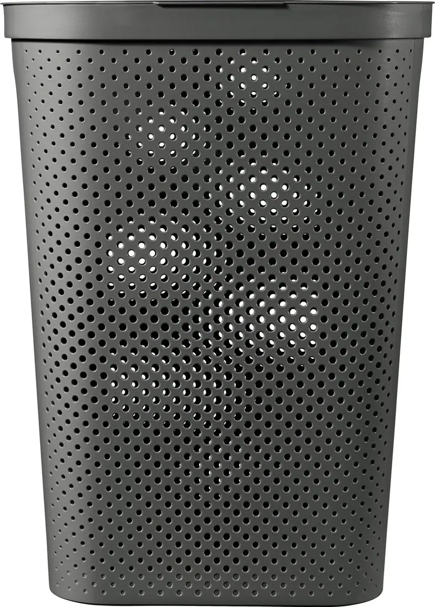 Curver Infinity Recycled Wasmand met deksel 60L - Antraciet - afbeelding 6 van 6