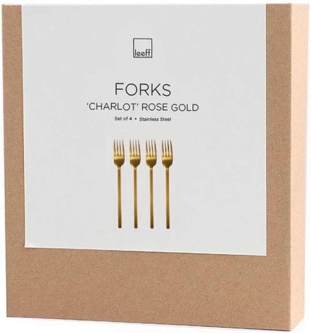 Leeff Charlot Lepels - Set van 4 - Roze Goud