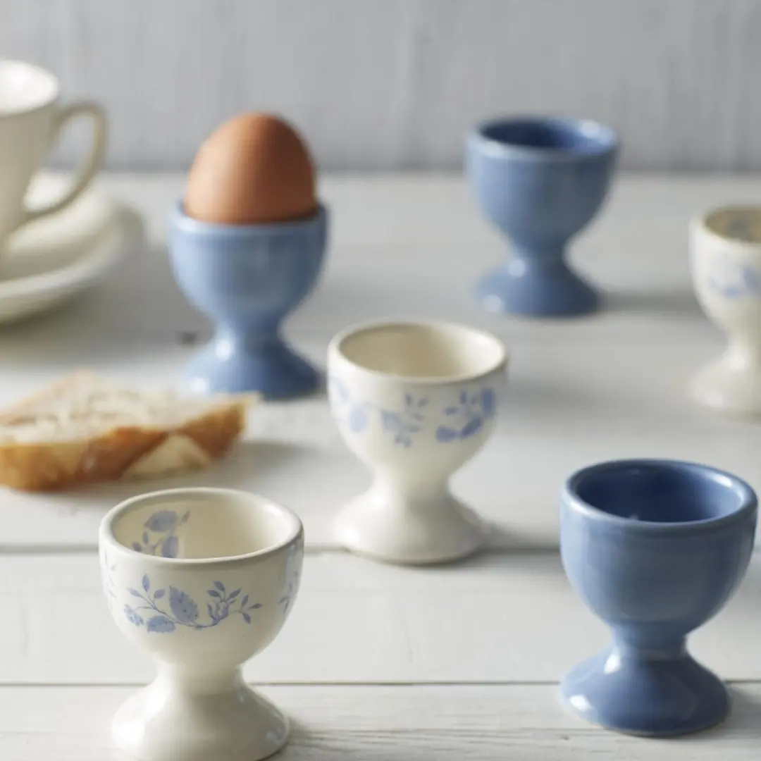 Royal Boch Eierdop Fleurs Bleues Uni - Blauw