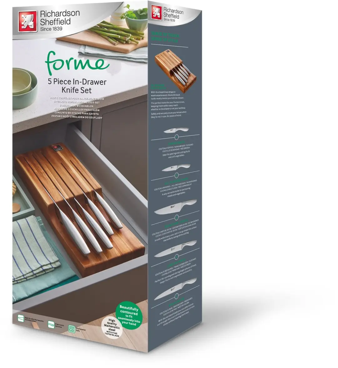 Richardson Sheffield FORME R01000K524K20 Messenblok - 6 Stuks