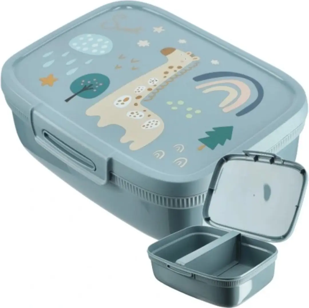 Curver Snapbox Kinder Lunchbox Giraffe 1,8L - Blauw