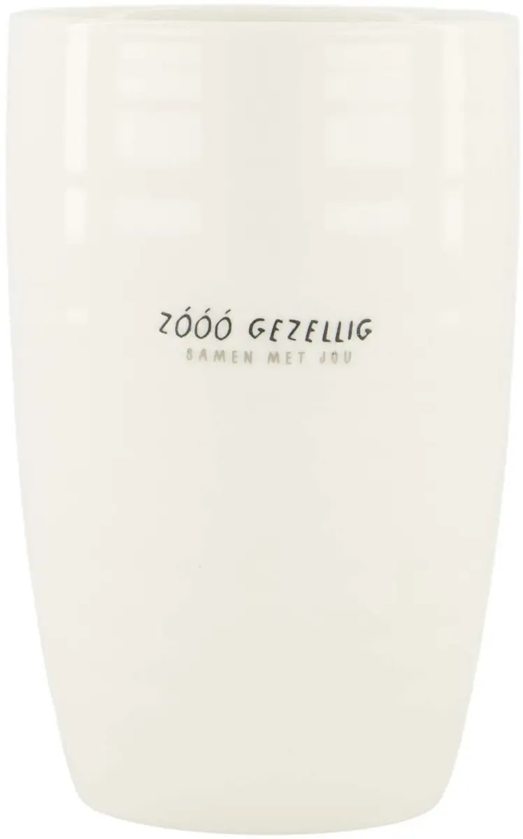 Zusss Mok L Zoo Gezellig - Wit/Zwart - 1 Stuk