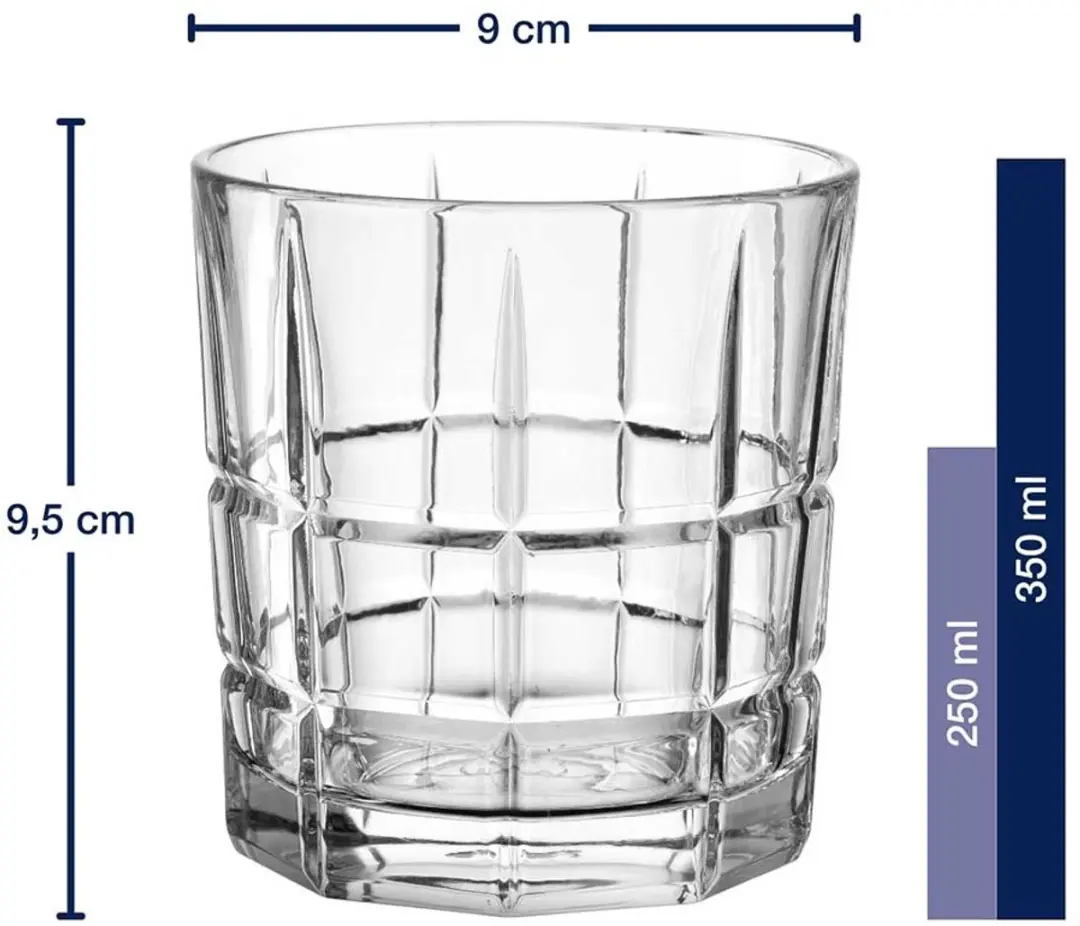 Leonardo Spiritii Nova Whiskeyglas 350ml - Set van 4