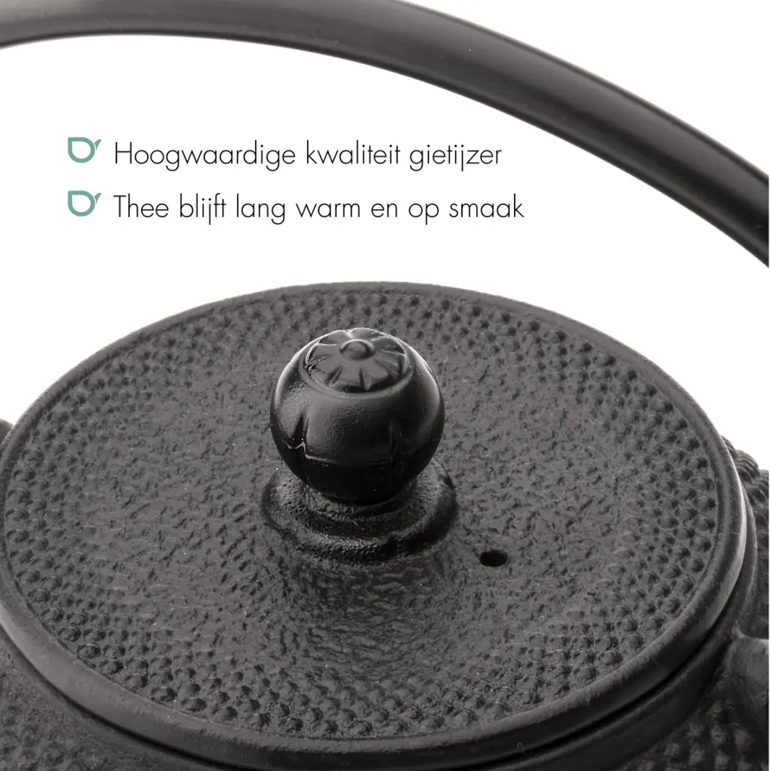 Bredemeijer Theepot Jang G002Z Gietijzer - 1,1L Zwart