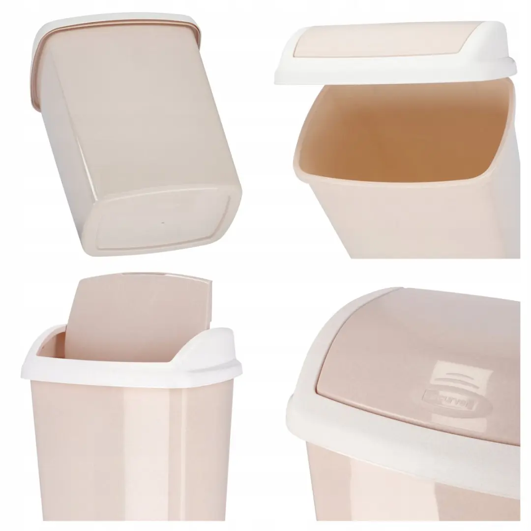 Curver Dominik Vuilnisbak 25L - Beige/Wit