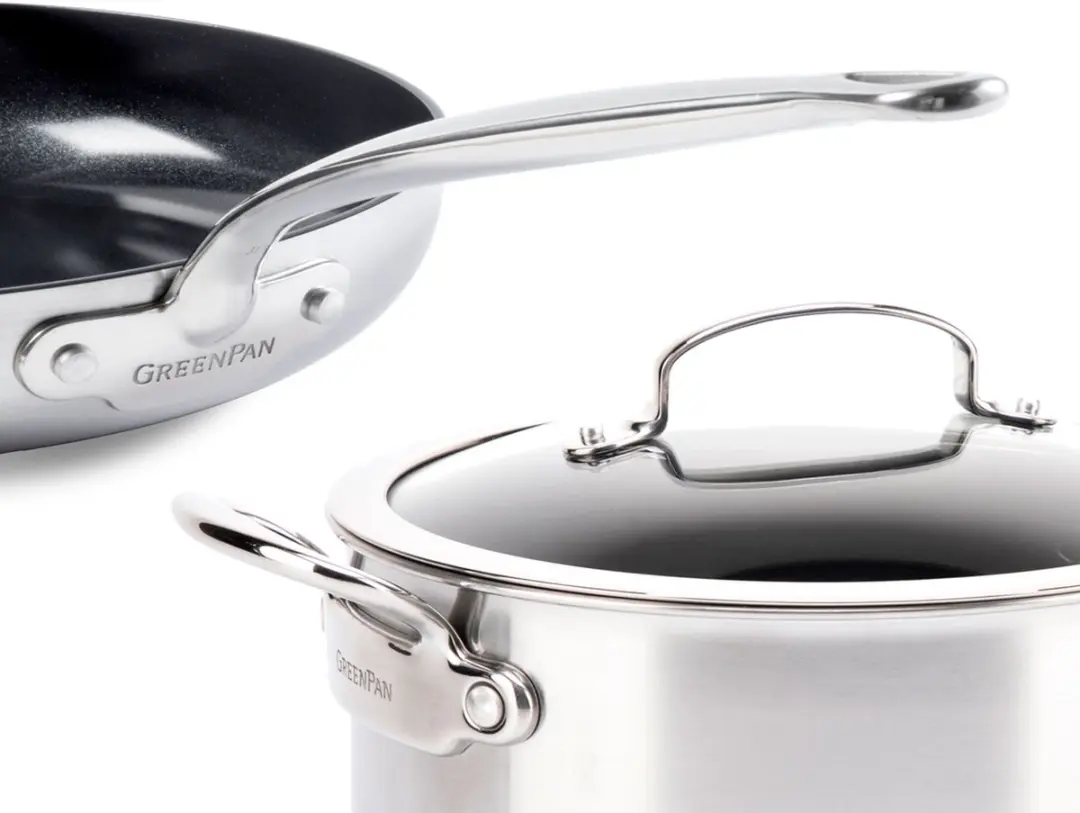 GreenPan Barcelona Evershine Kookpannenset 20/24/28cm - 5 Stuks - Silver