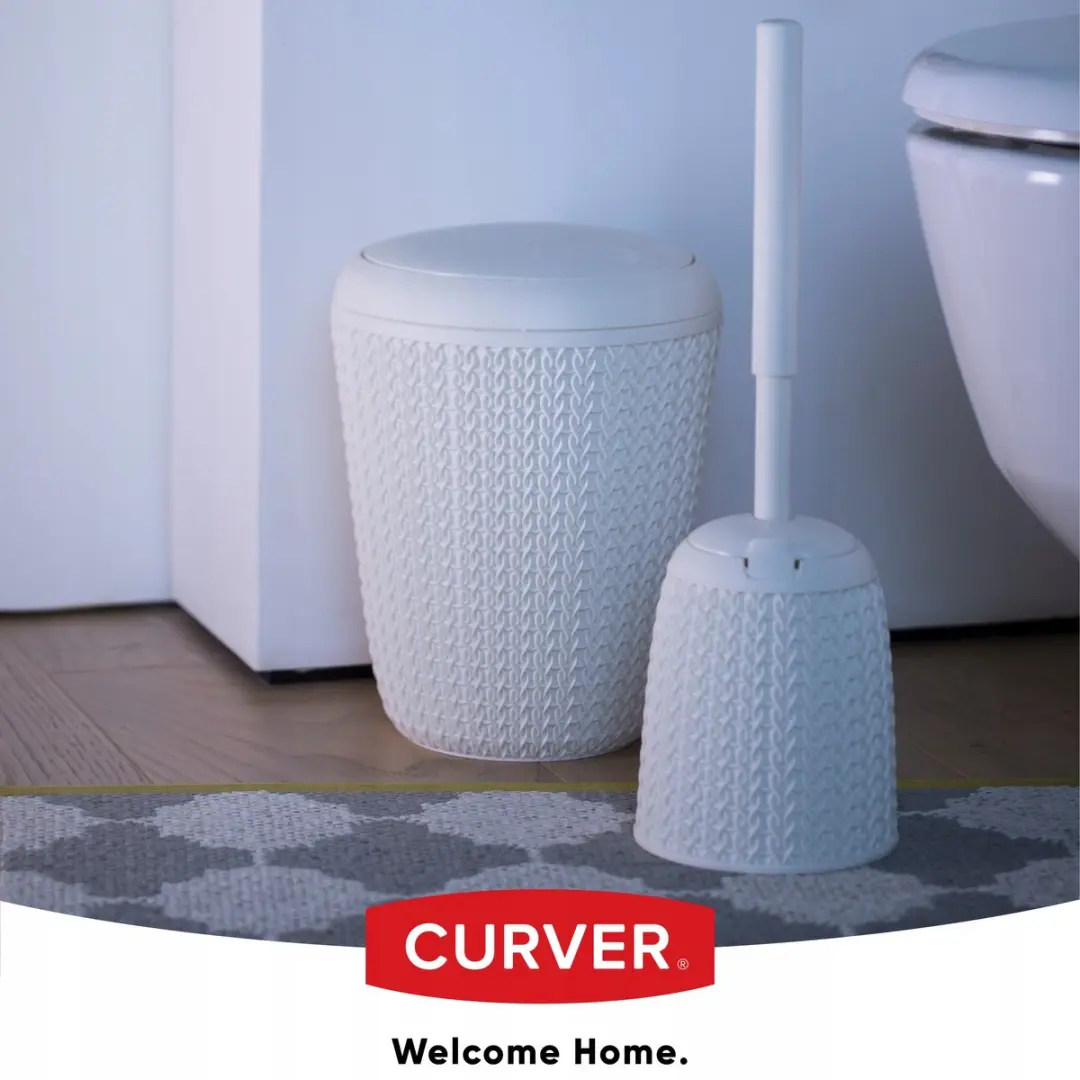 Curver Knit Badkamer Afvalbak 6L - Crèmewit