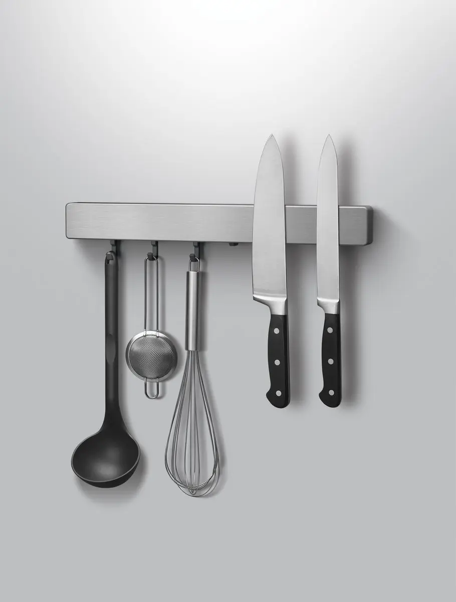Metaltex Magnetika 258195 Magnetische Messenhouder - 39cm - Zilvergrijs