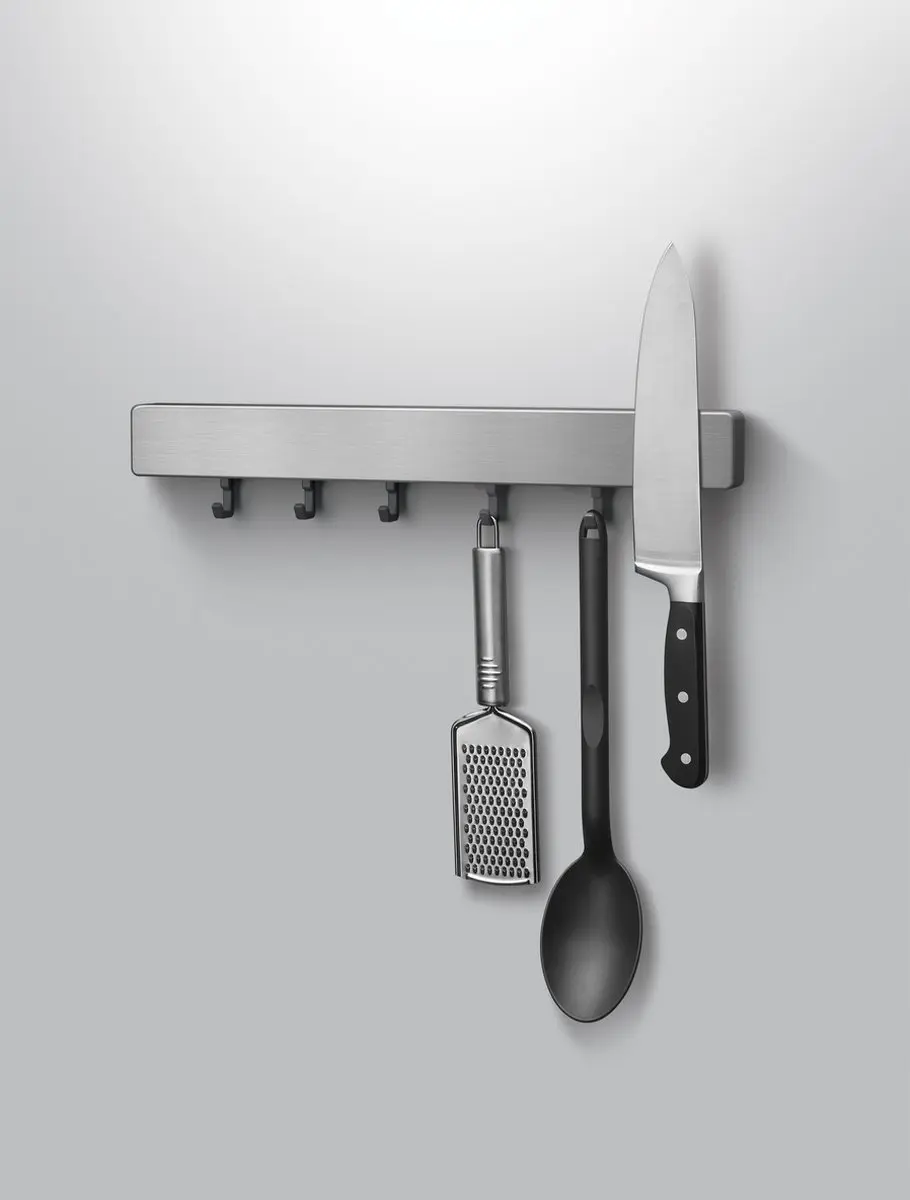 Metaltex Magnetika 258195 Magnetische Messenhouder - 39cm - Zilvergrijs - afbeelding 6 van 6