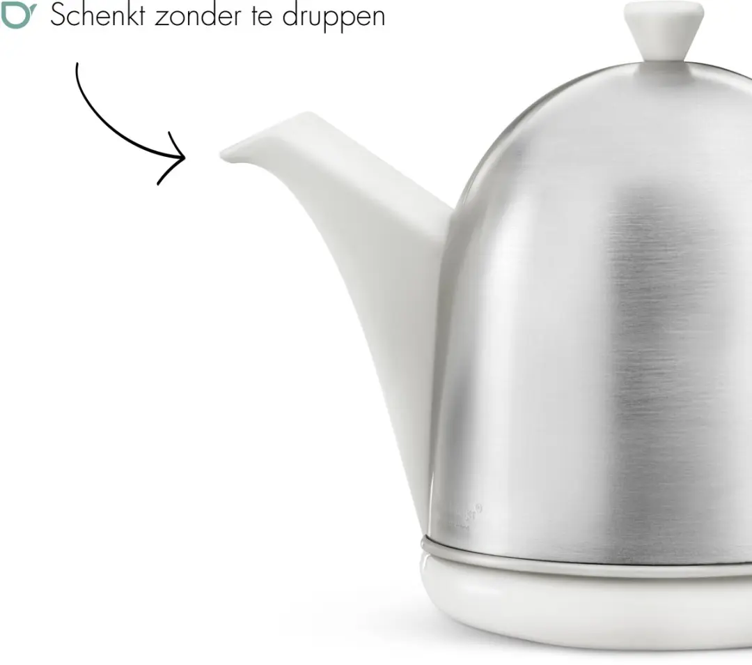 Bredemeijer Cosy Manto Theepot 1L - Dubbelwandig - Wit