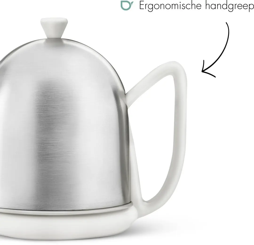 Bredemeijer Cosy Manto Theepot 1L - Dubbelwandig - Wit