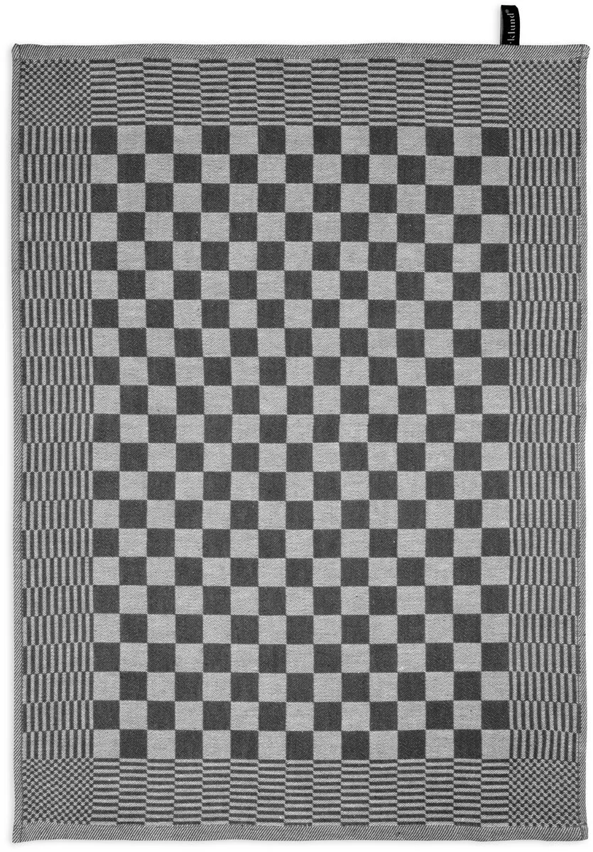 BYRKLUND Theedoek Clean & Tidy Zwart - 12 Stuks 100% Katoen 50x70cm