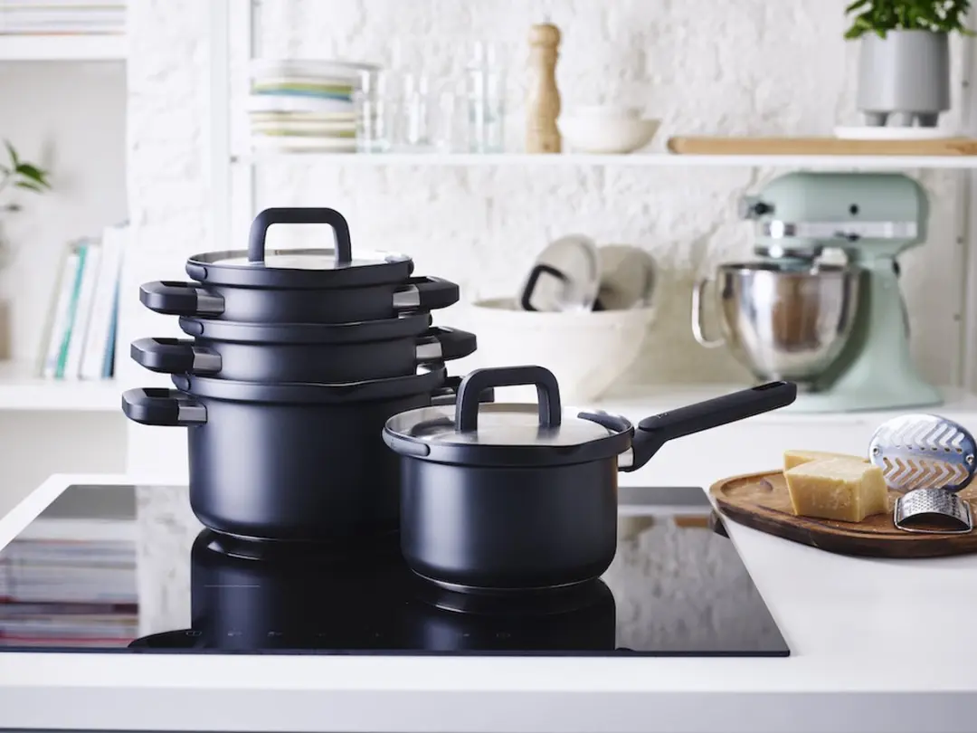 BK Flow Cool Black Pannenset 4-delig B2478.004 - 16/18/20cm - Inductie/RVS