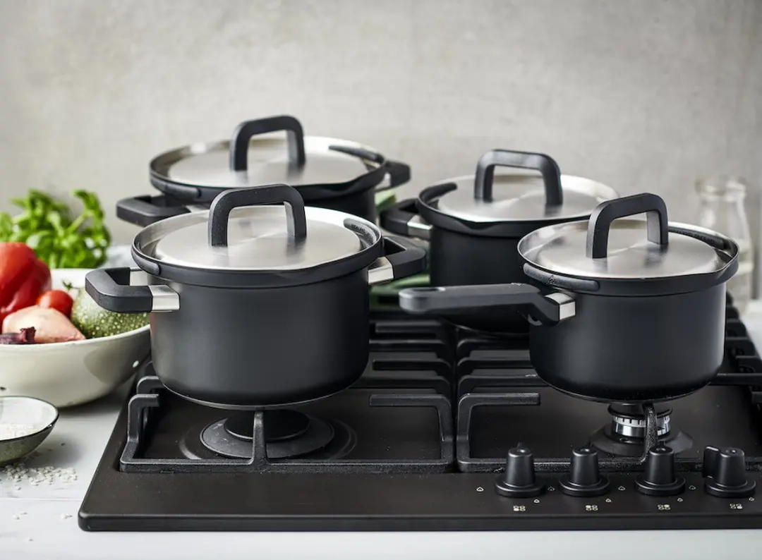 BK Flow Cool Black Pannenset 4-delig B2478.004 - 16/18/20cm - Inductie/RVS