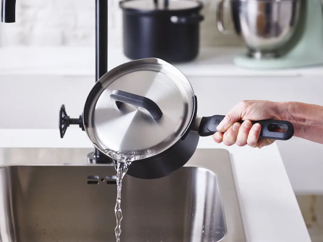 BK Flow Cool Black Pannenset 4-delig B2478.004 - 16/18/20cm - Inductie/RVS - afbeelding 6 van 6