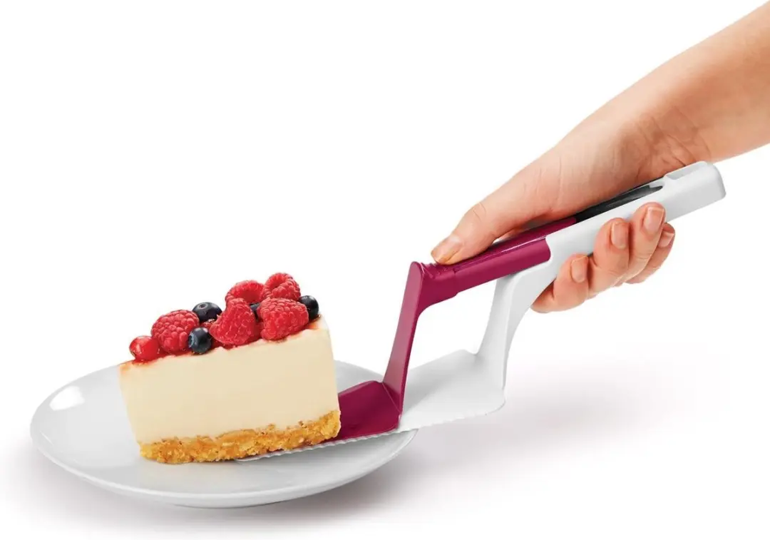 Metaltex Taartschep Uitschuifbaar 27cm - Paars/Wit