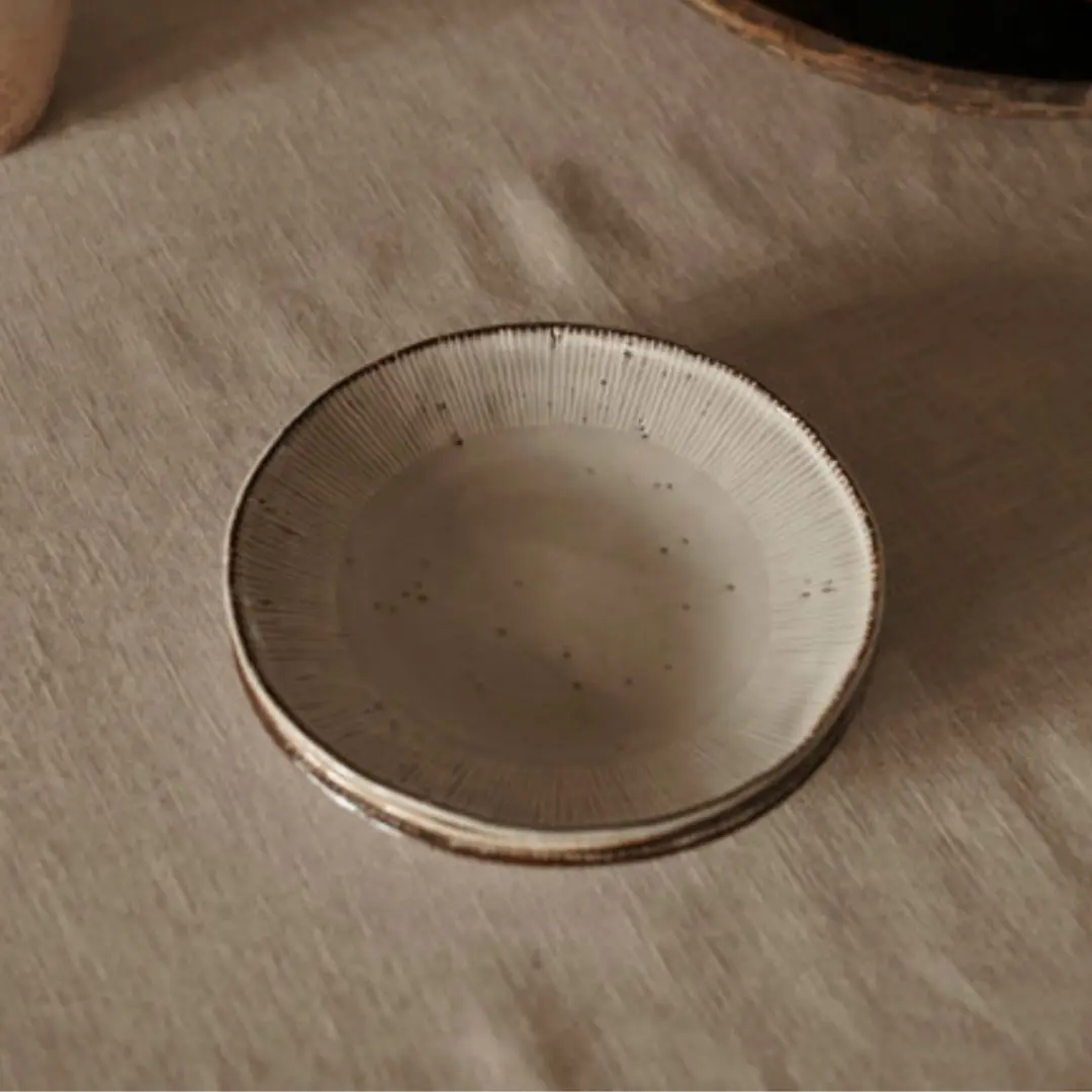 Dutch Rose Organic Diepe Bordenset 4 Stuks - Ø23,5cm - Stoneware