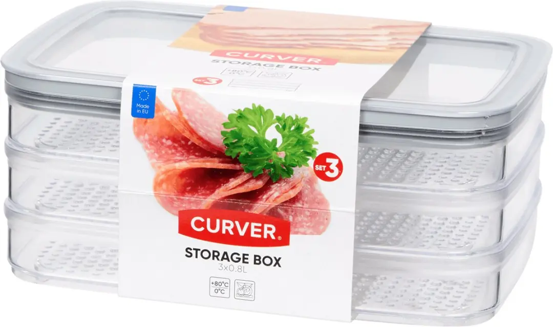 Curver Vleeswarendoos 3x 0.8L