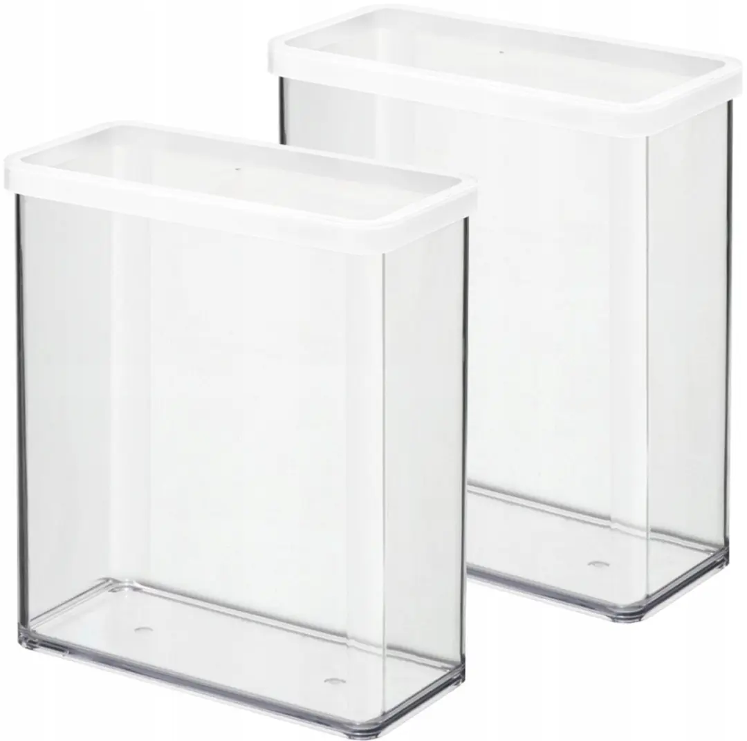 Rotho Set 2 Bewaarbakjes voor Droogwaren 3.2L Wit Loft
