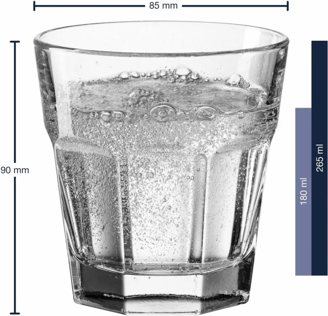 Leonardo Drinkglas Rock 265ml - SET van 6
