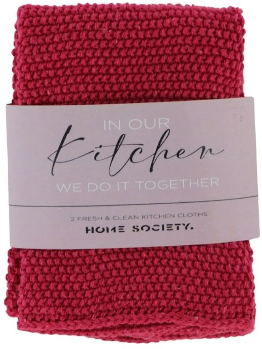 Home Society Vaatdoek 2 stuks Fuchsia