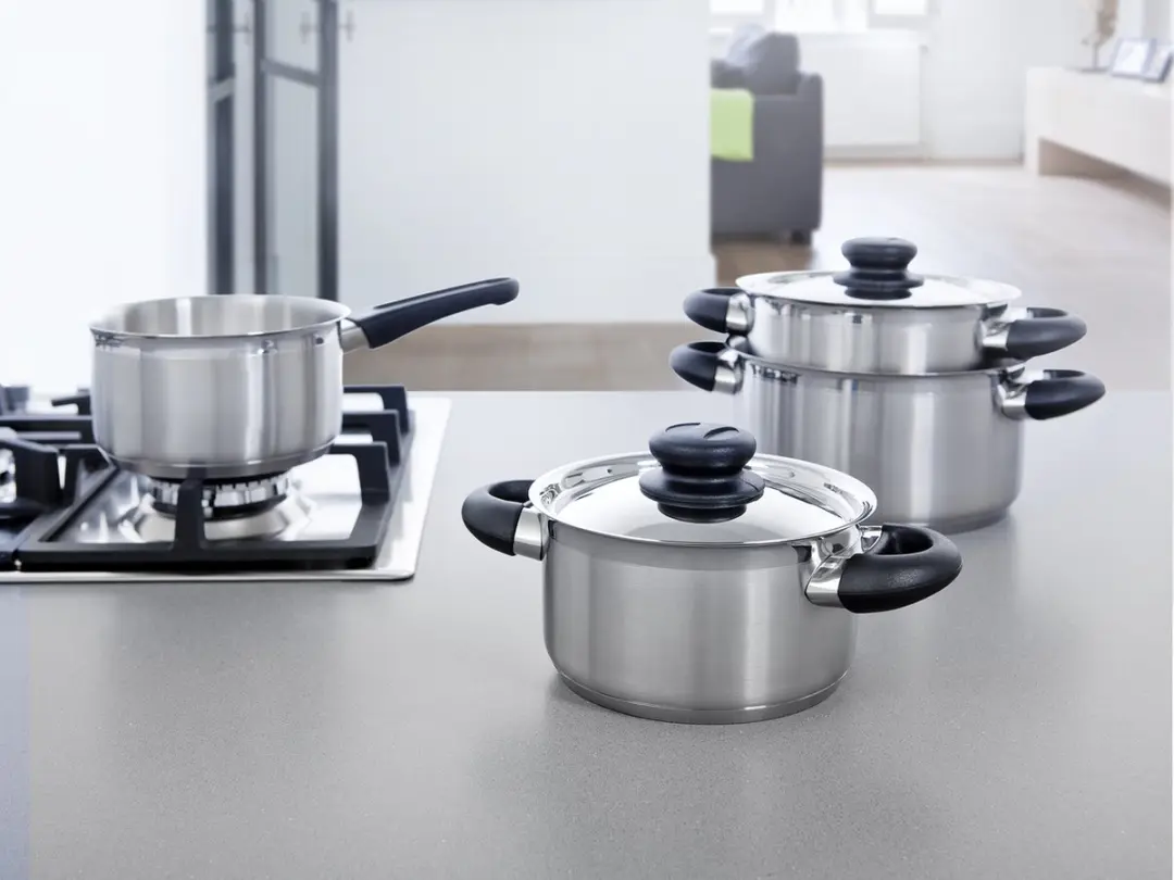 BK Karaat+ Pannenset 5-delig 16-24cm - Inductie/RVS - Zilver