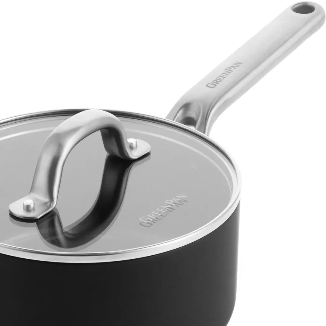 GreenPan Omega Inductie Steelpannenset 2-delig - 16/18cm - Zwart