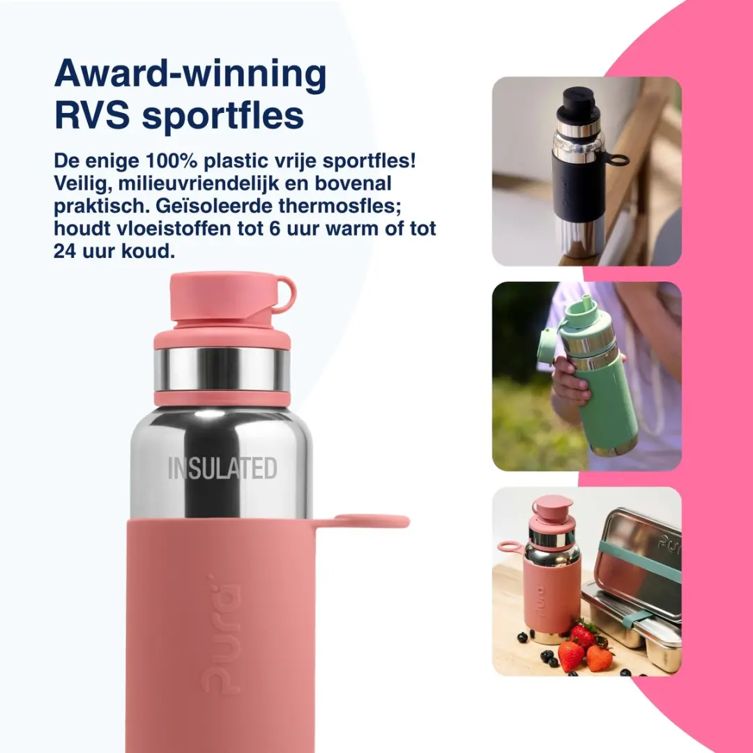 Pura Thermos Sportfles PU-I22C1-BMR 650ml - Rose
