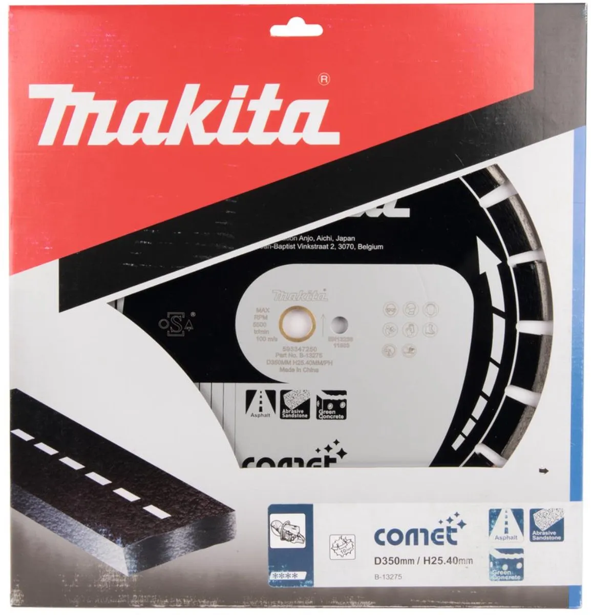 Makita B-13275 Diamantschijf 350x20x3,2mm - Zwart - afbeelding 2 van 3