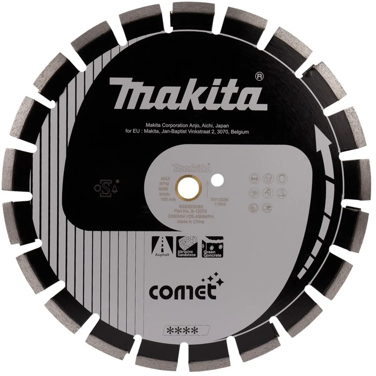 Makita B-13275 Diamantschijf 350x20x3,2mm - Zwart - afbeelding 3 van 3