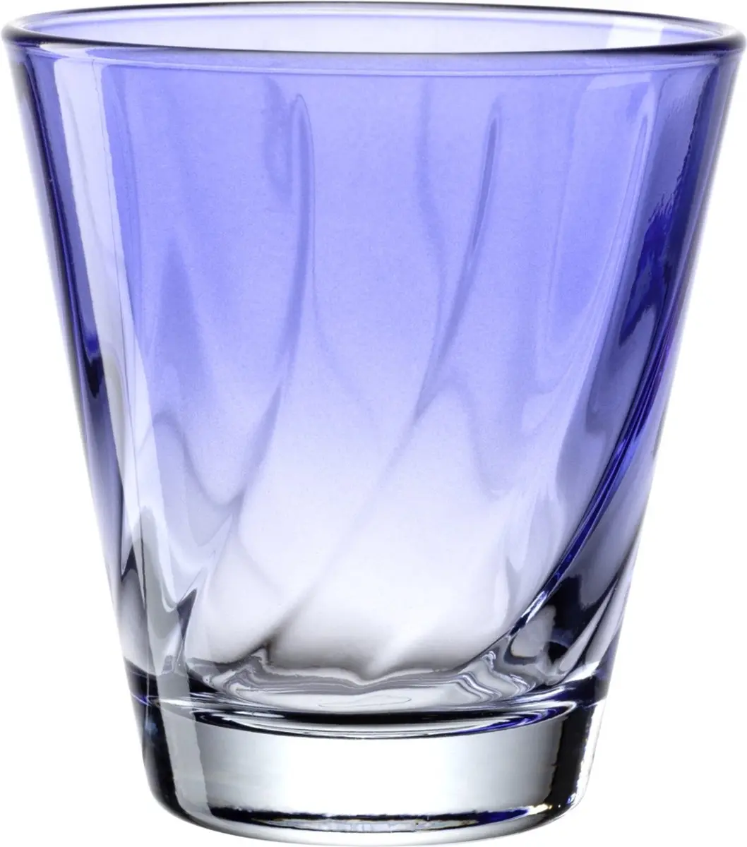 Leonardo Twist Drinkglas 215ml - Blauw - 4 Stuks