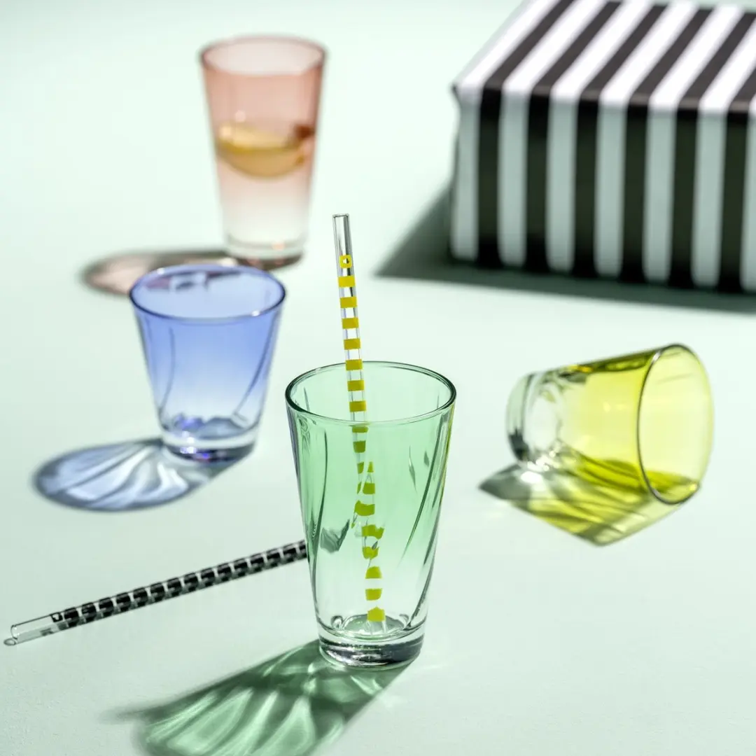 Leonardo Twist Drinkglas 215ml - Blauw - 4 Stuks