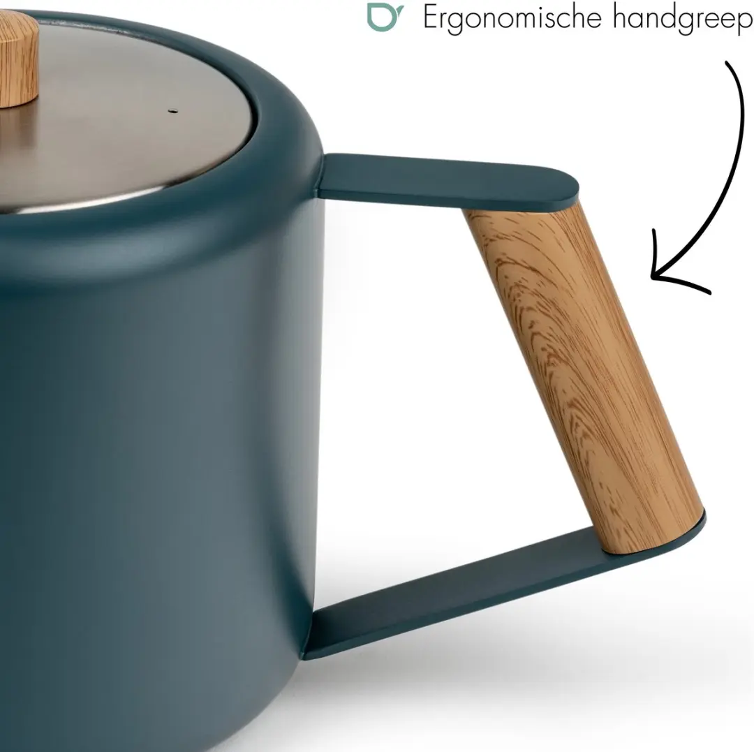 Bredemeijer Theepot Boston Duet Design - 1,1L - RVS - Blauw