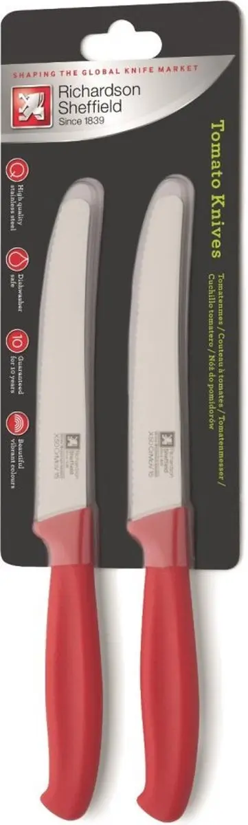 Richardson Sheffield Tomatenmessen - 2 Stuks - Rood