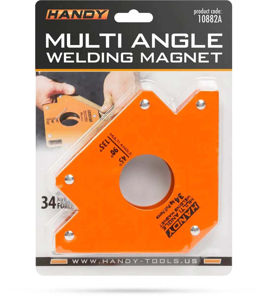 Handy 10882A Las-Magneet - Max. 34 kg - Oranje