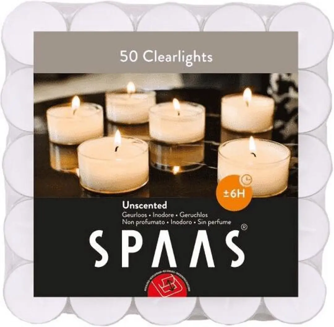 Spaas Clearlights Theelichtjes 6 uur
