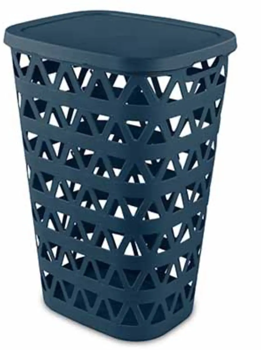 Curver Wasmand met deksel 2x - 55L - Blauw