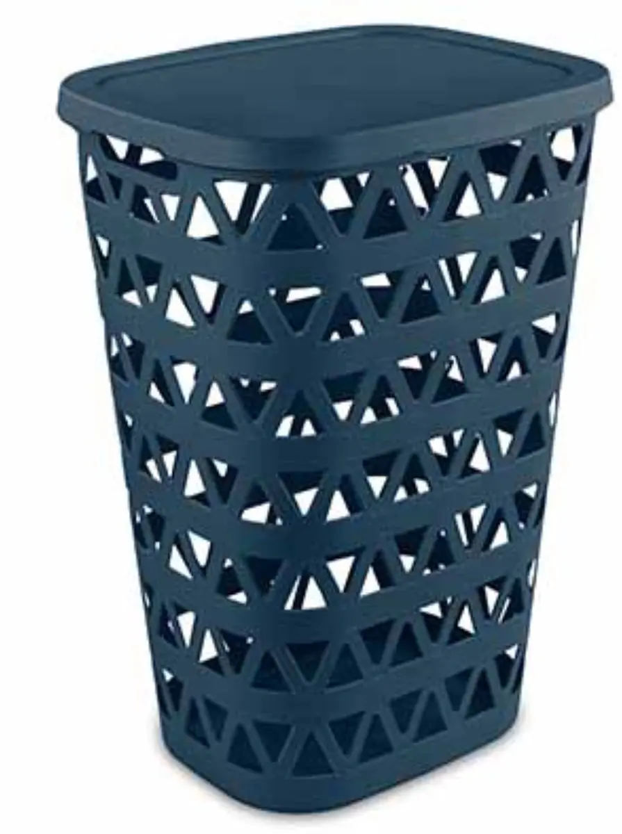 Curver Wasmand met deksel 2x - 55L - Blauw